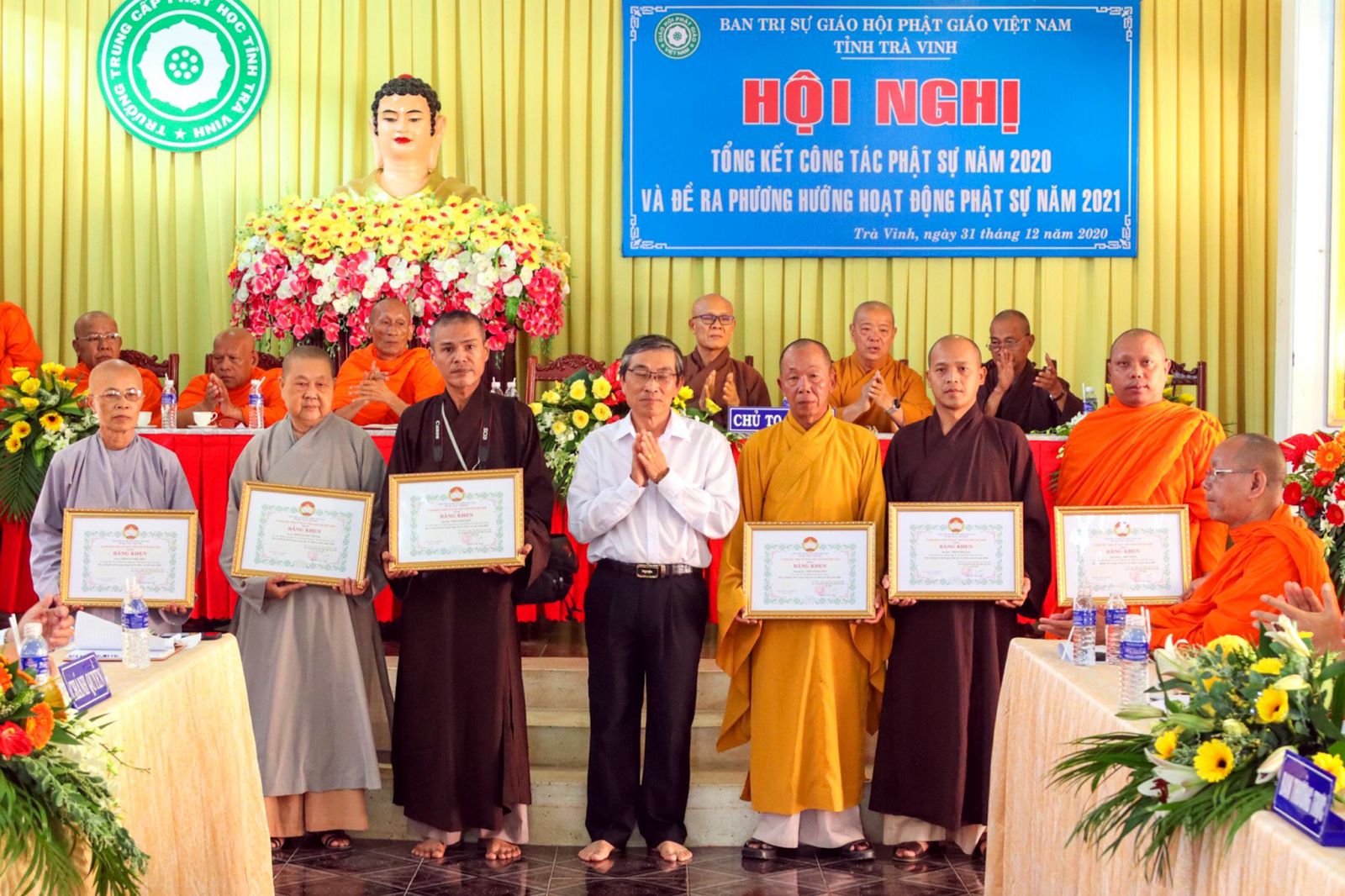 Trà Vinh: Phật giáo tỉnh tổ chức Hội nghị tổng kết công tác Phật sự năm 2020 
