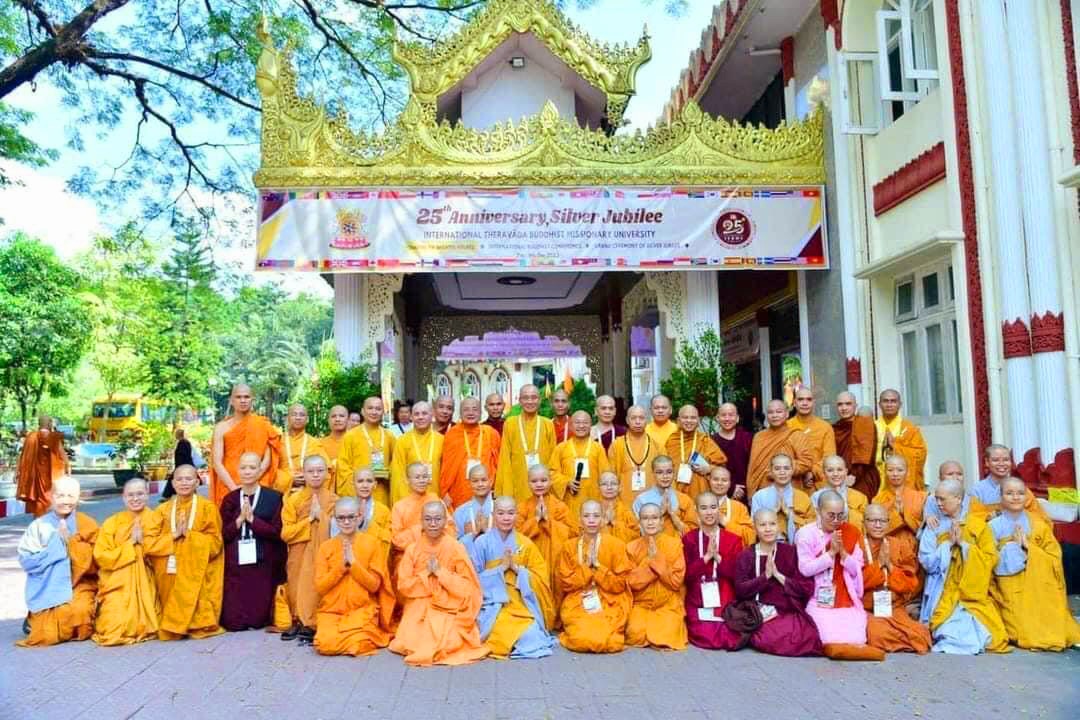 Myanmar:  Phái đoàn học viện Phật giáo Việt Nam tham dự đại lễ kỷ niệm 25 năm thành lập trường đại học truyền bá Phật giáo nguyên thủy Quốc tế