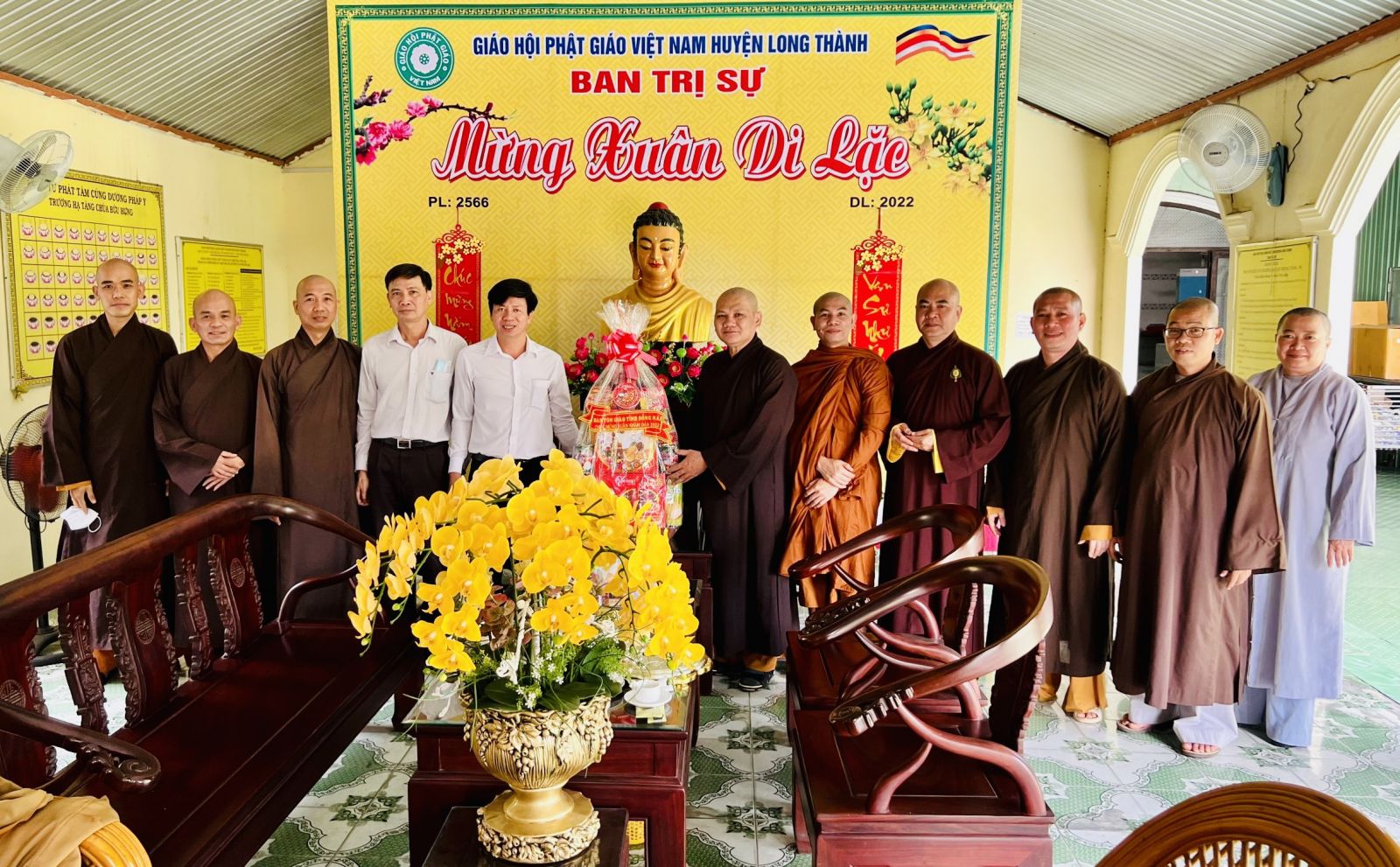 Đồng Nai: Ban Dân vận và Ban Tôn giáo tỉnh thăm và chúc Tết BTS Phật giáo huyện Long Thành