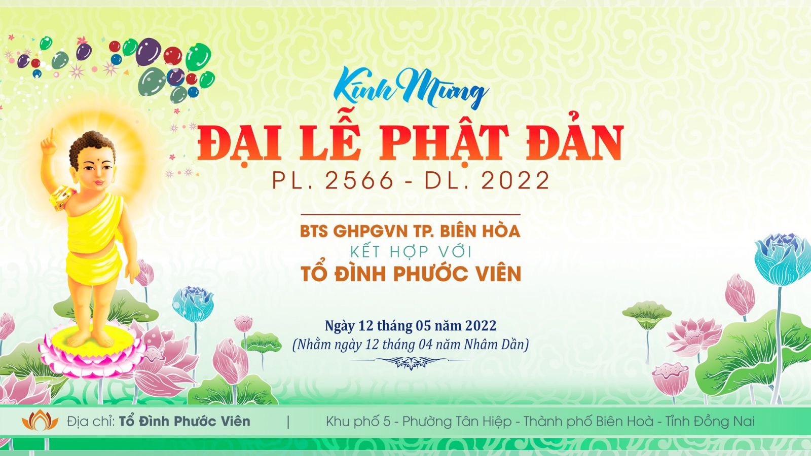 Trực tiếp: BTS GHPGVN TP. Biên Hòa Trang Nghiêm cử hành Đại lễ Phật Đản PL: 2566 - DL: 2022