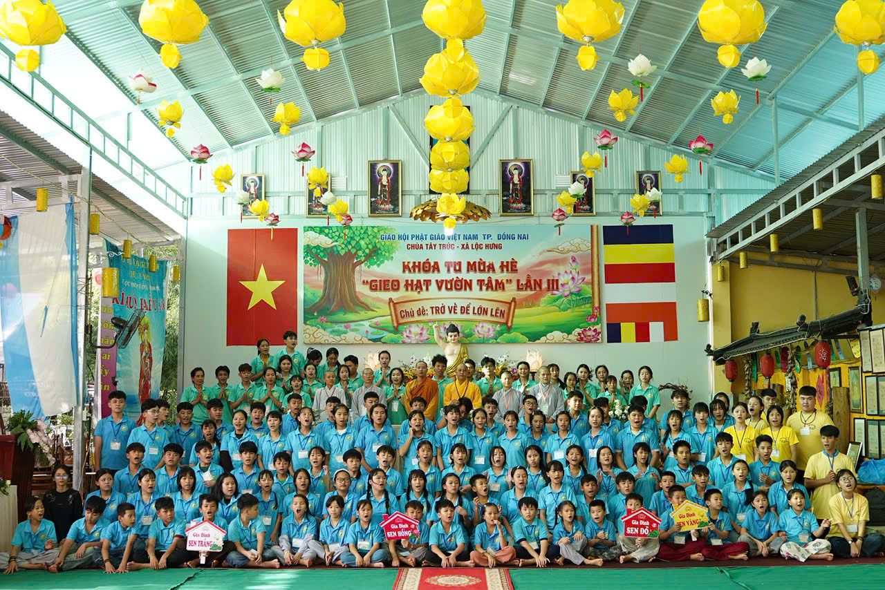 TP. Đồng Nai: Chùa Tây Trúc viên mãn bế mạc Khóa tu mùa hè “Gieo Hạt Vườn Tâm” lần III năm 2026