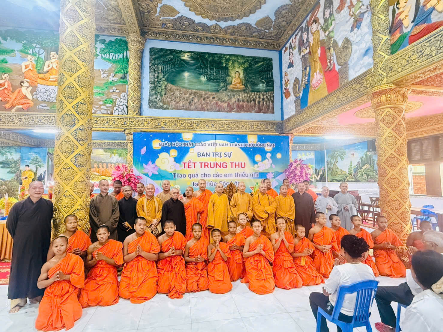 TP. Đồng Nai: Thường trực Ban Trị sự thăm Hạ trường Phật giáo Nam tông Khmer tại chùa Sóc Lớn, trao 500 phần quà Trung thu