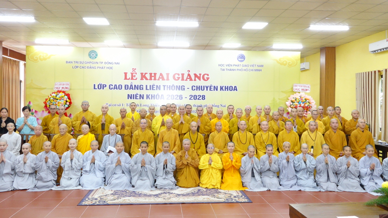 TP. Đồng Nai: Khai giảng Lớp Cao đẳng Phật học liên thông và chuyên khoa niên khóa 2026–2028 tại Tổ đình Long Thiền