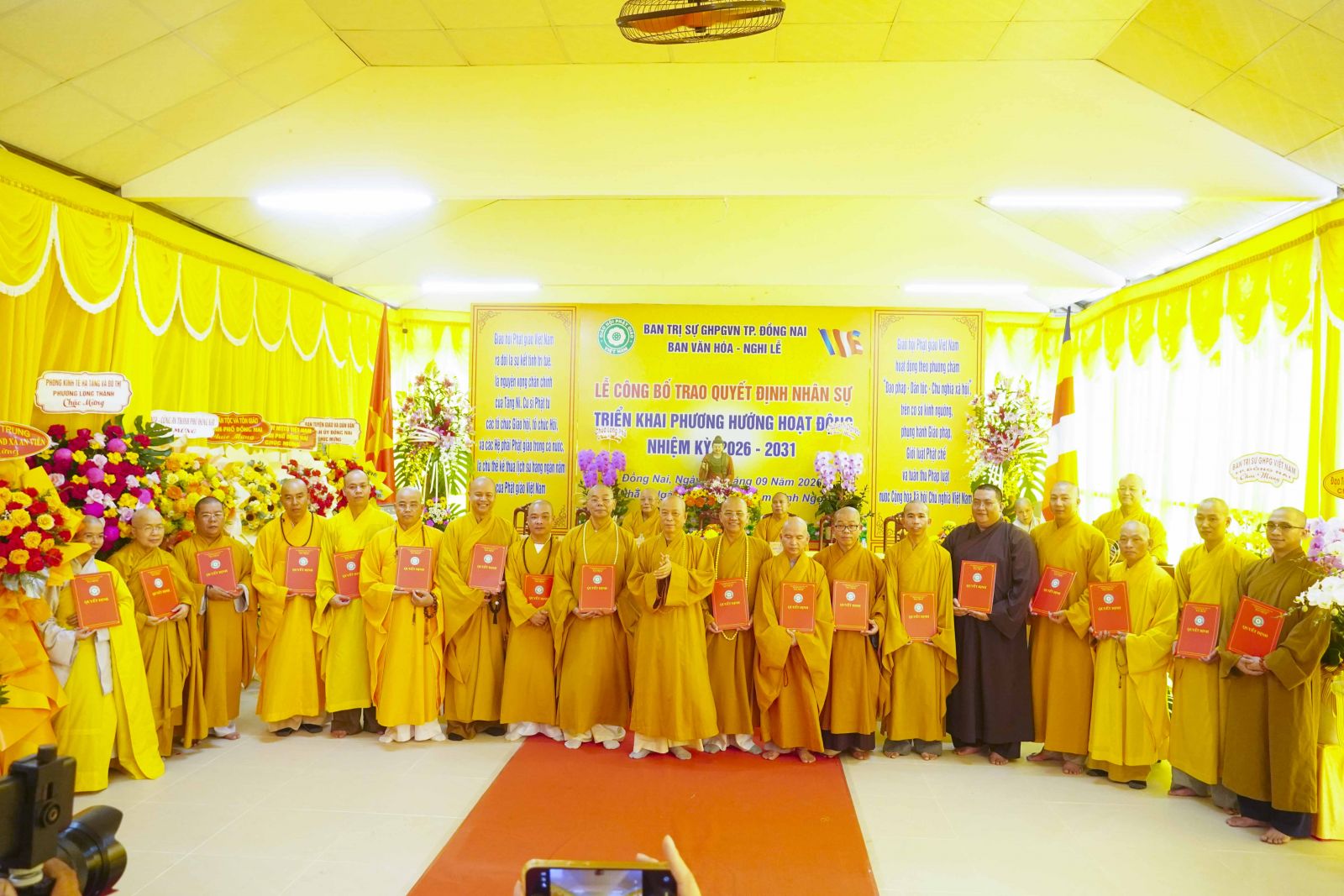 TP. Đồng Nai: Trang nghiêm lễ Công bố, trao quyết định chuẩn y nhân sự Ban Văn hóa - Nghi lễ nhiệm kỳ 2026 - 2031