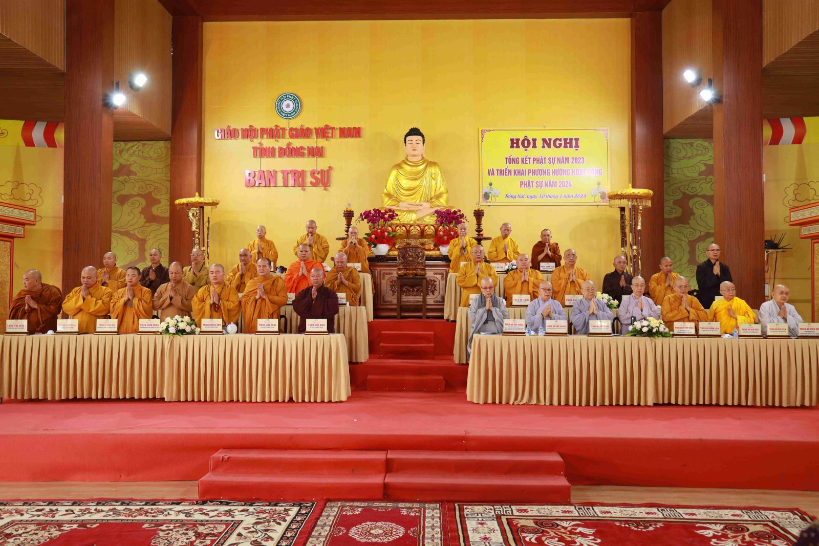 Đồng Nai: Trang nghiêm lễ Tổng kết công tác Phật sự năm 2023 và triển khai phương hướng Phật sự năm 2024