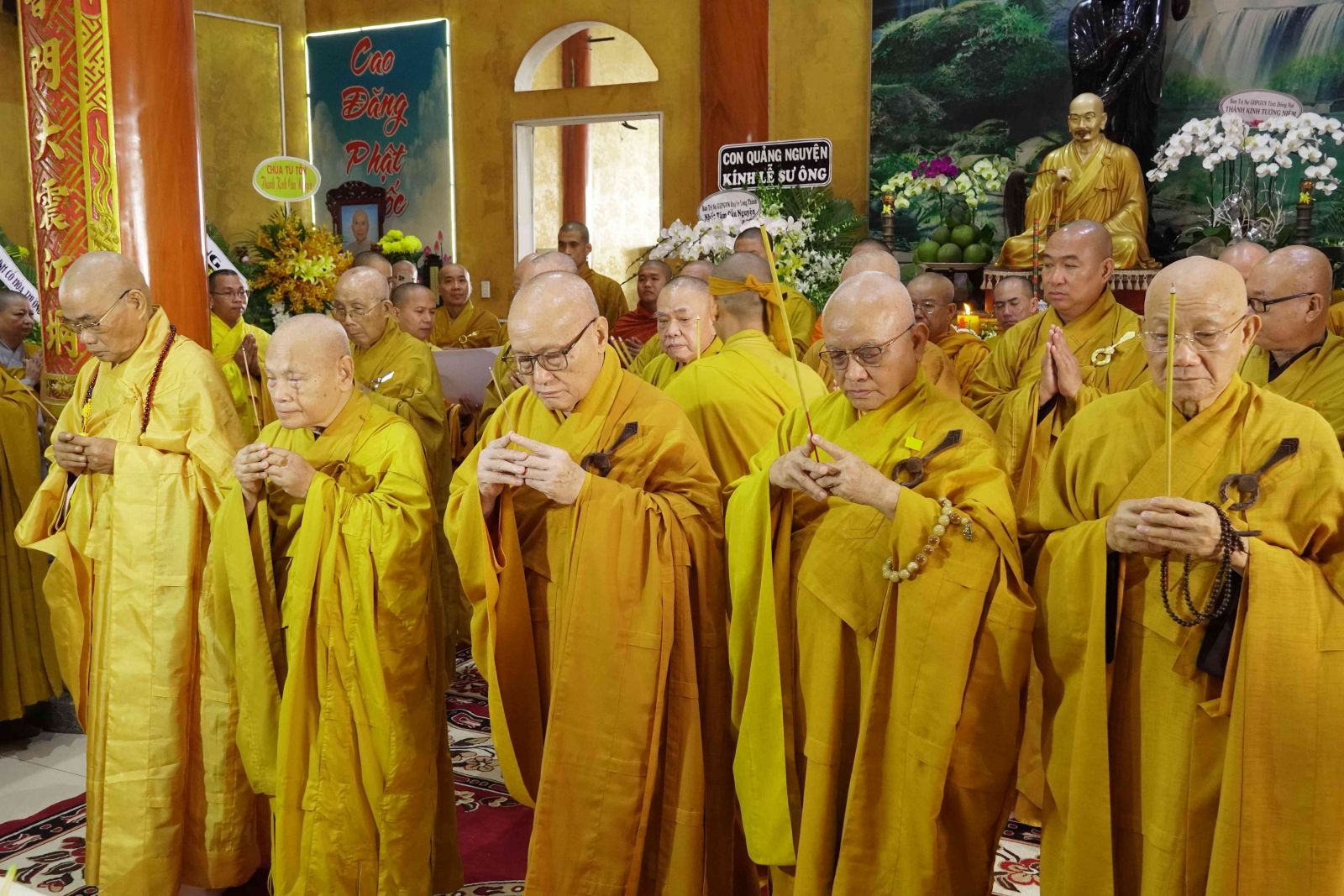 Đồng Nai: Trang nghiêm cung đón lãnh đạo Trung ương Giáo hội về viếng lễ tang cố Trưởng lão HT. Thích Minh Chánh