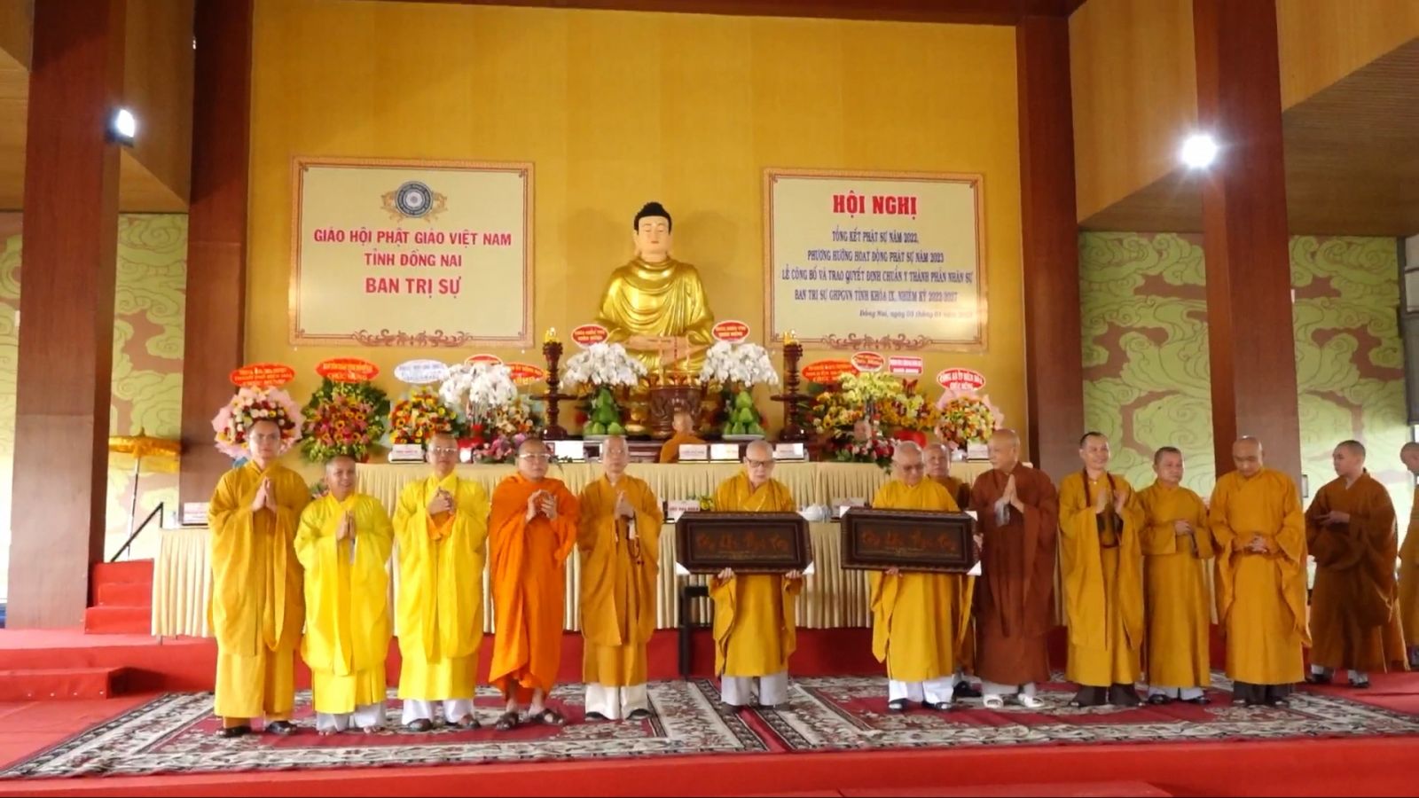 Đồng Nai: Trang Nghiêm tổ chức Hội Nghị Tổng Kết Công Tác Phật Sự năm 2022 và Lễ Công Bố Quyết Định Chuẩn Y Nhân Sự Ban Trị sự GHPGVN tỉnh Đồng Nai nhiệm kỳ 2022 – 2027.