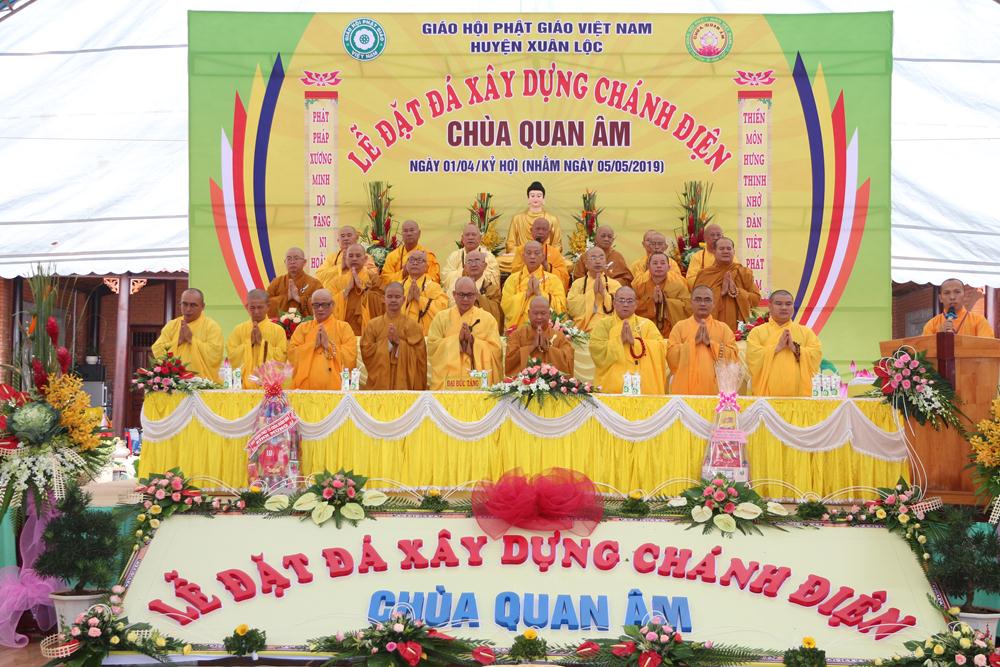 Đồng Nai: Lễ Đặt đá xây dựng Chánh điện chùa Quan Âm