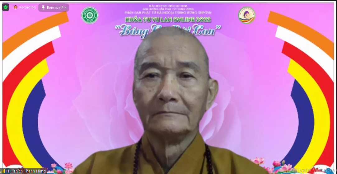 Trọng thể Khai mạc Khoá tu Vu lan Online “Bóng cả đời con” 2022 do Phân ban Phật tử Hải ngoại Trung ương GHPGVN tổ chức
