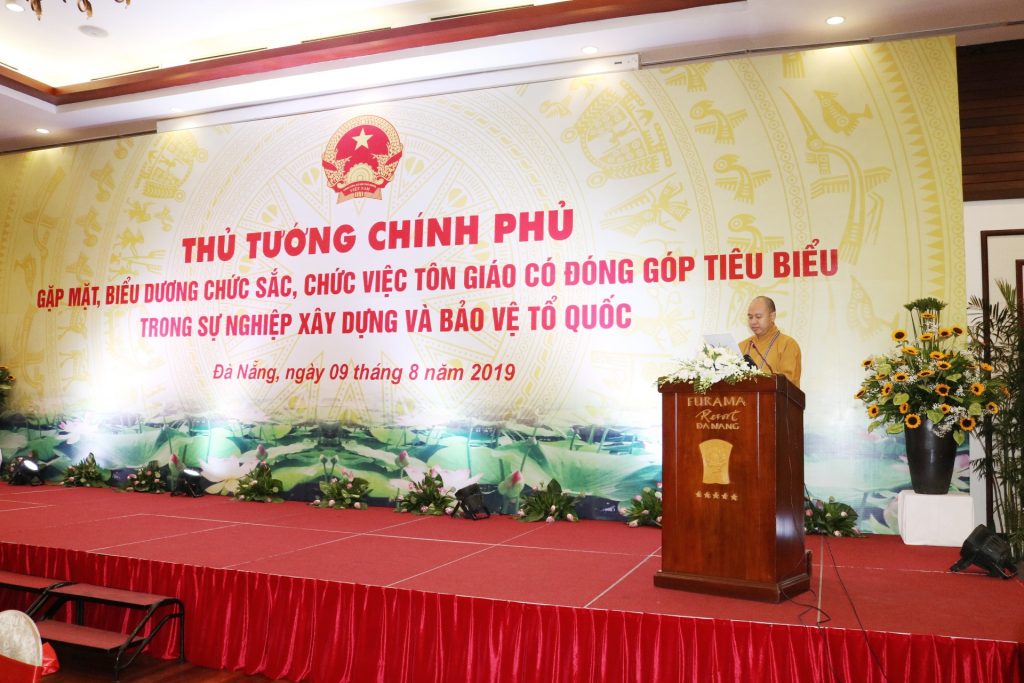 Tham luận của TT.Thích Đức Thiện tại Hội nghị Thủ tướng Chính phủ gặp mặt và biểu dương các tôn giáo
