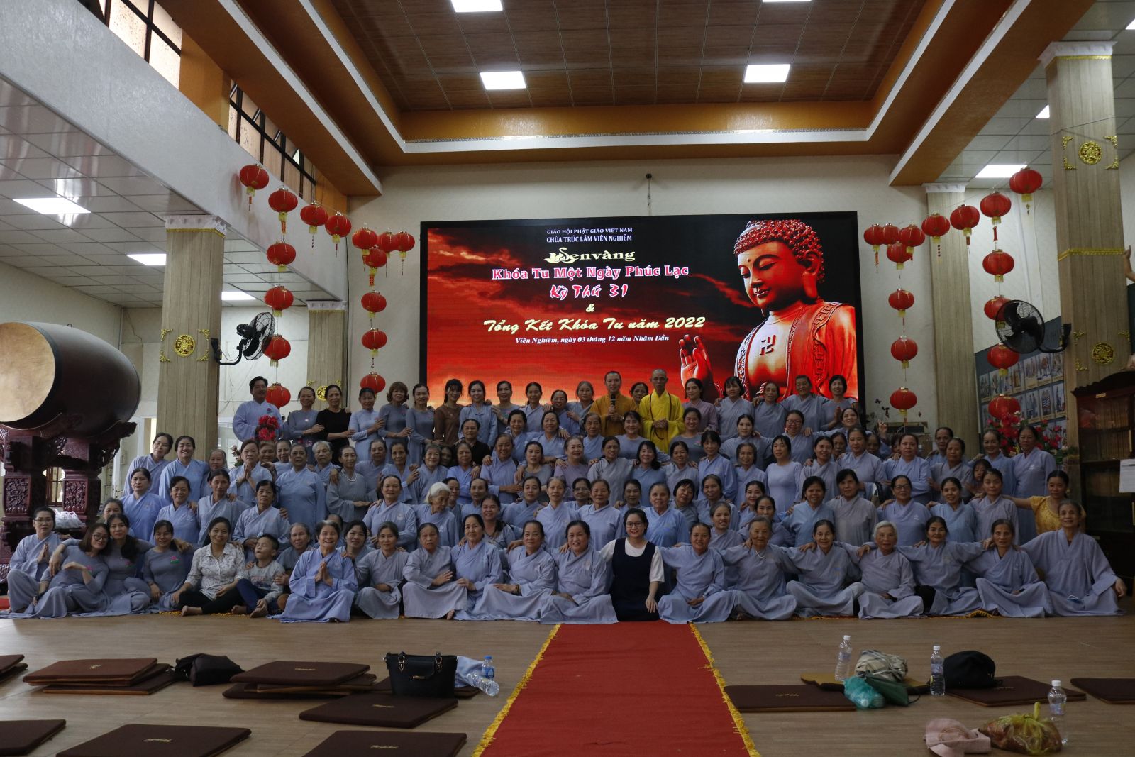 Đồng Nai: Lễ tổng kết khóa tu đạo tràng “Một Ngày Phúc Lạc” năm 2022 tại chùa Trúc Lâm Viên Nghiêm
