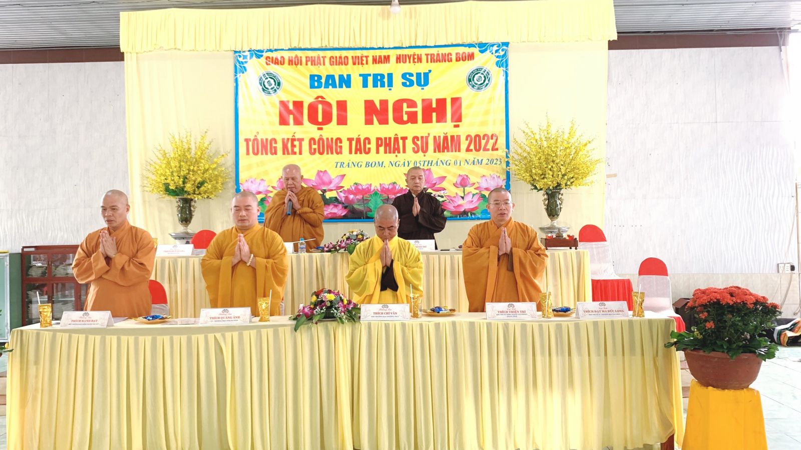 Đồng Nai: BTS GHPGVN huyện Trảng Bom – trang nghiêm tổ chức Hội nghị Tổng kết Công tác Phật sự năm 2022 và Phương hướng Hoạt động Phật